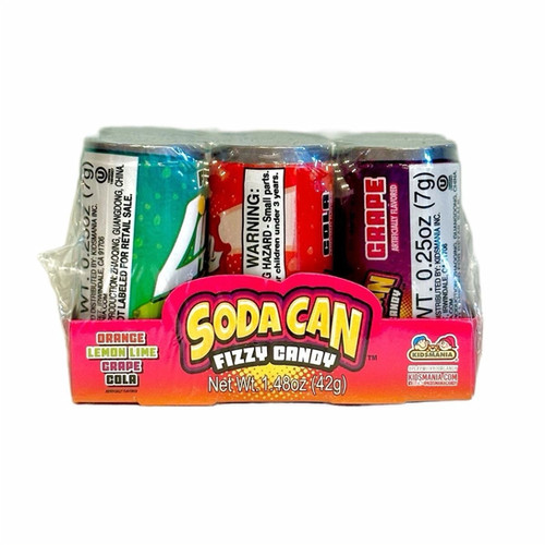 Soda Can Fizzy Candy (6pk) | CandyVerse