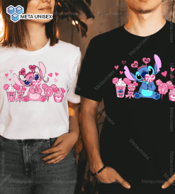 Couple Stitch Snacks Valentine Disneyland Trending Gift Shirt