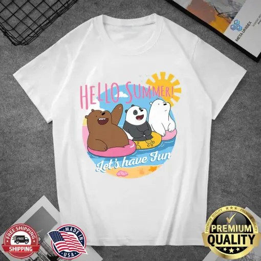 We2BBare2BBears2BHello2BSummer2BGrizz2BPanda2BIce2BBear2BPremium2BT Shirt 1 White2B6 1O2k6 1