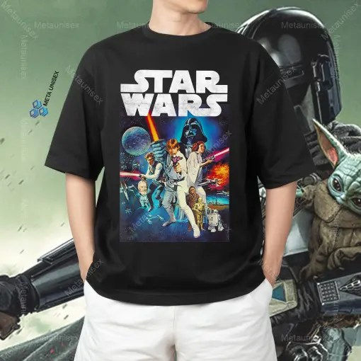 Star Wars Vintage Cast Poster T Shirt 1