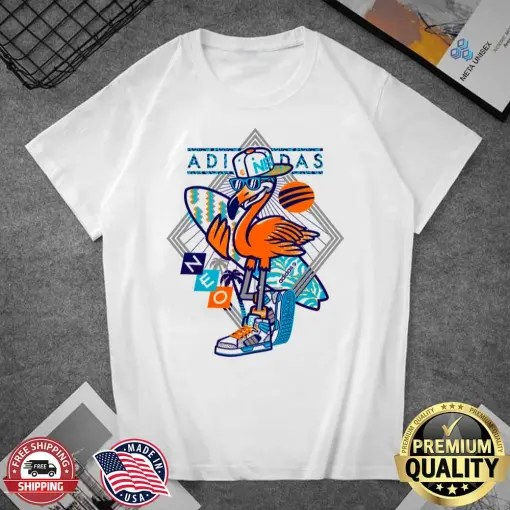Flamingo2BAdidas2BSummer2BDesign2BUnisex2BShirts 1 White2B6 005De