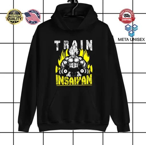 Train2B 2BInsaiyan2BGym2BDesign2BShirts 3 White2BBG YtVui