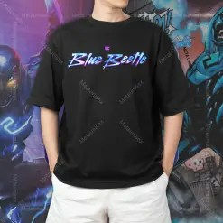 DC Superhero Logo Blue Beetle T shirt