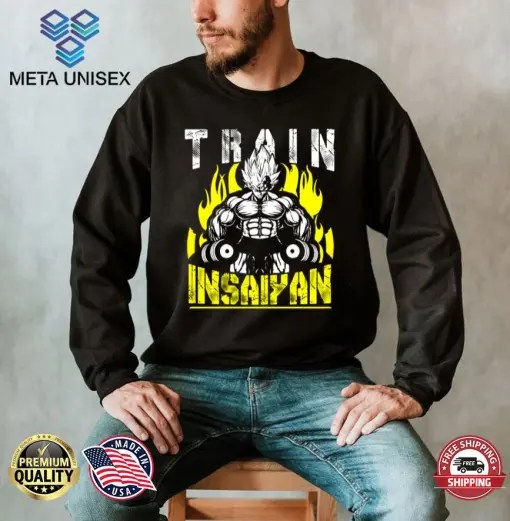 Train2B 2BInsaiyan2BGym2BDesign2BShirts 2 Man2BSweatShirt CN9Ni