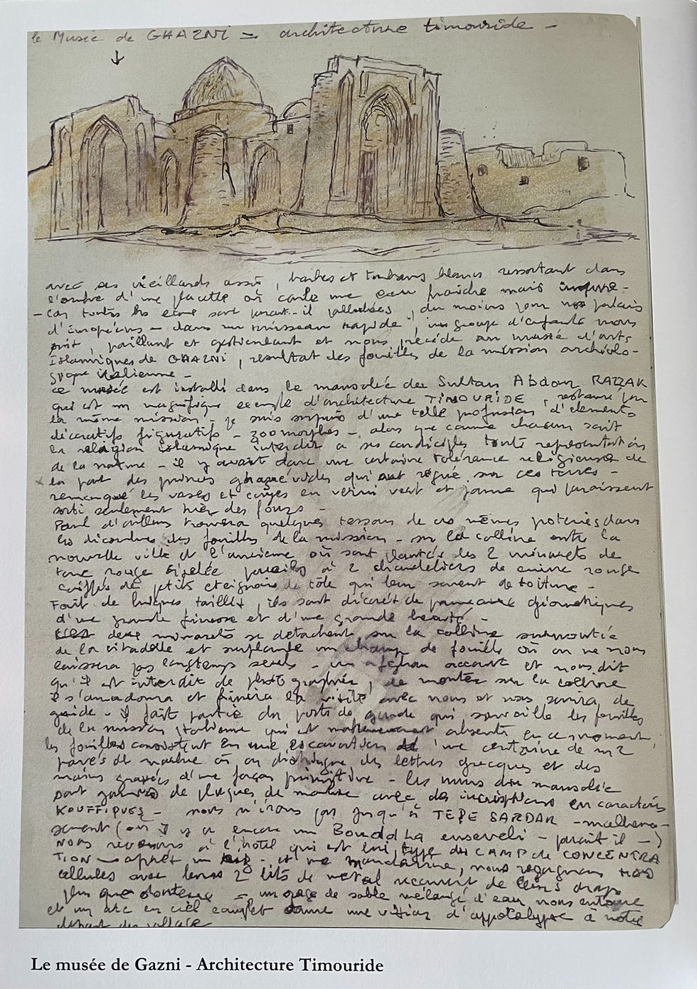 Carnet de voyage en Afghanistan Mai 1974