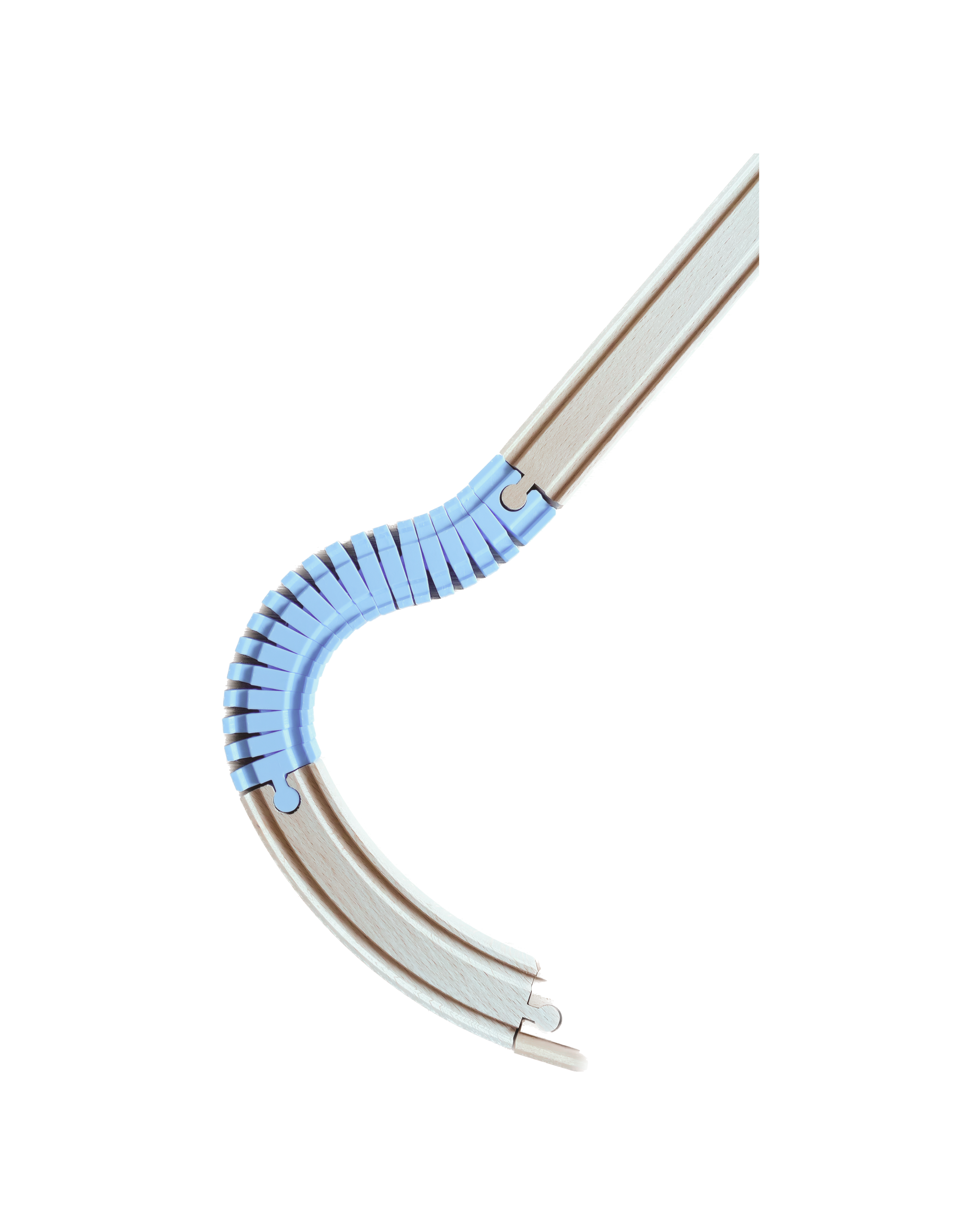 Rail flexible pour train en bois 20 cm