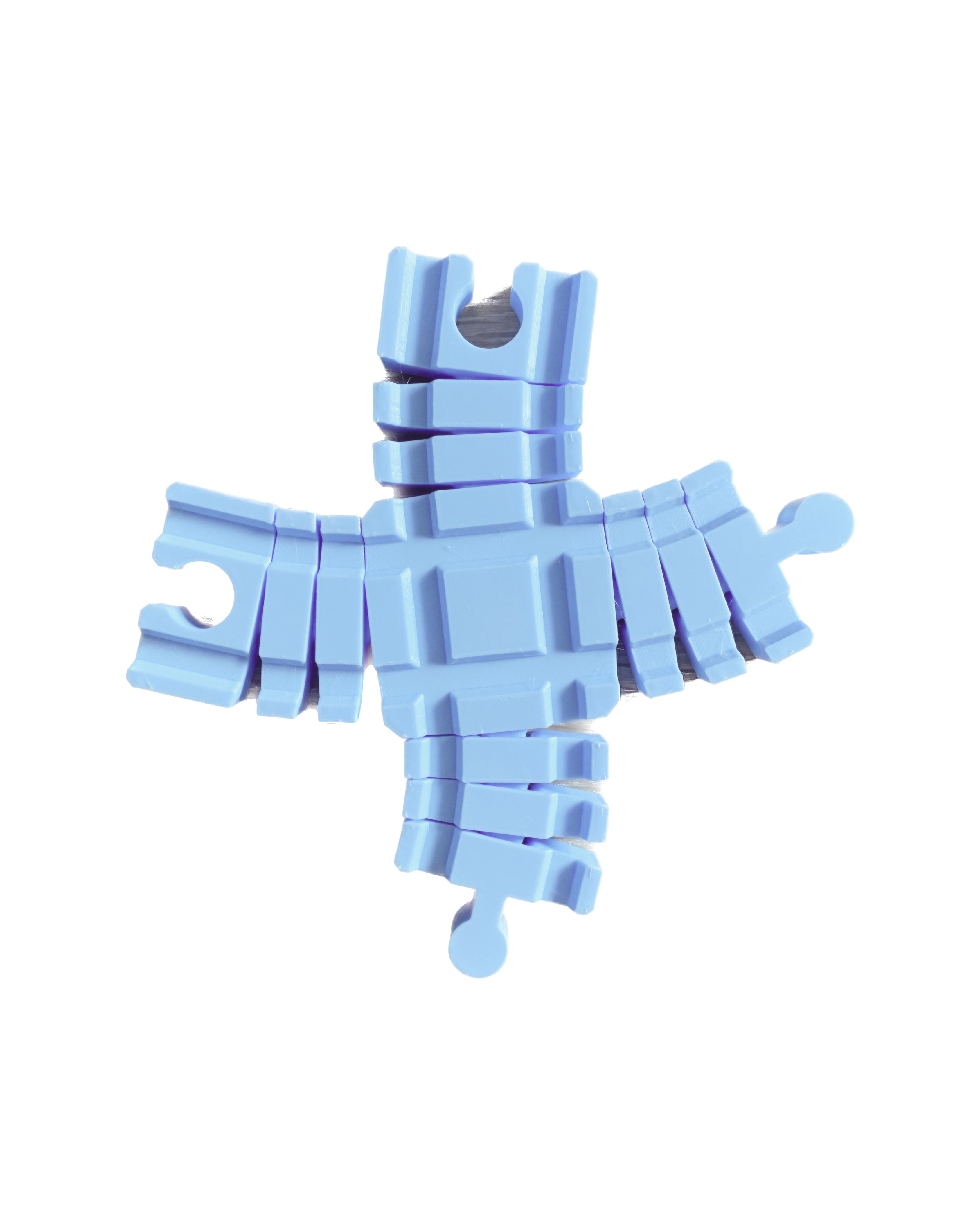 Croisement flexible 4 voies bleu pour train en bois