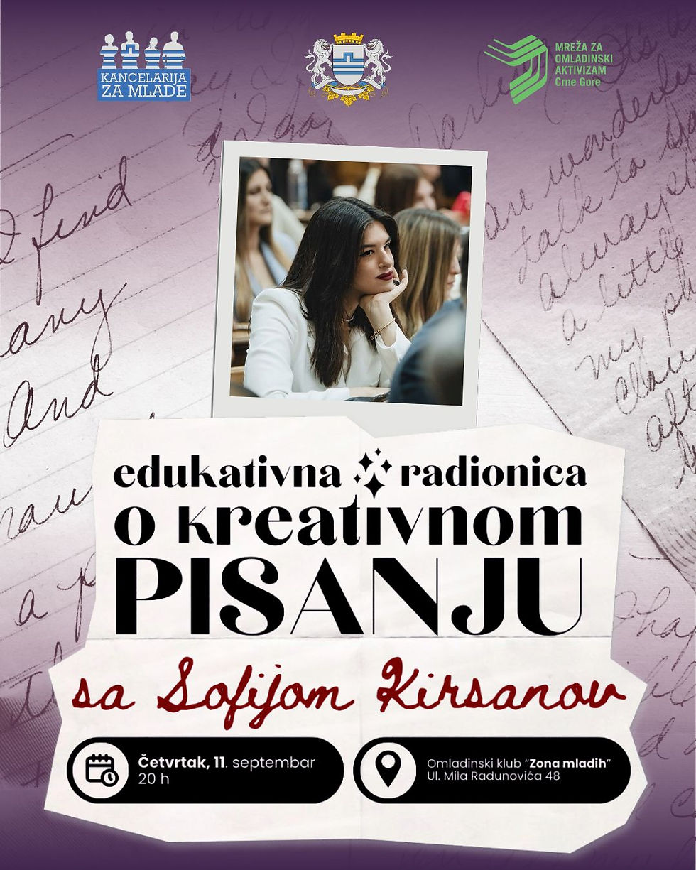 Prijavi se za edukativnu radionicu o kreativnom pisanju
