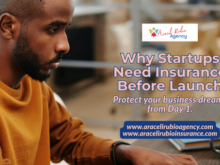 Startup founder reviewing documents and planning with insurance protection in place before business launch.