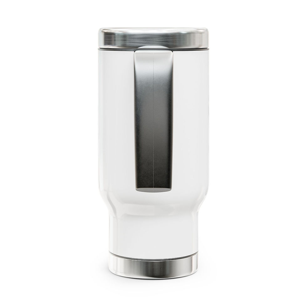 Thumbnail: Stainless Steel Travel Mug with Handle, 14oz
