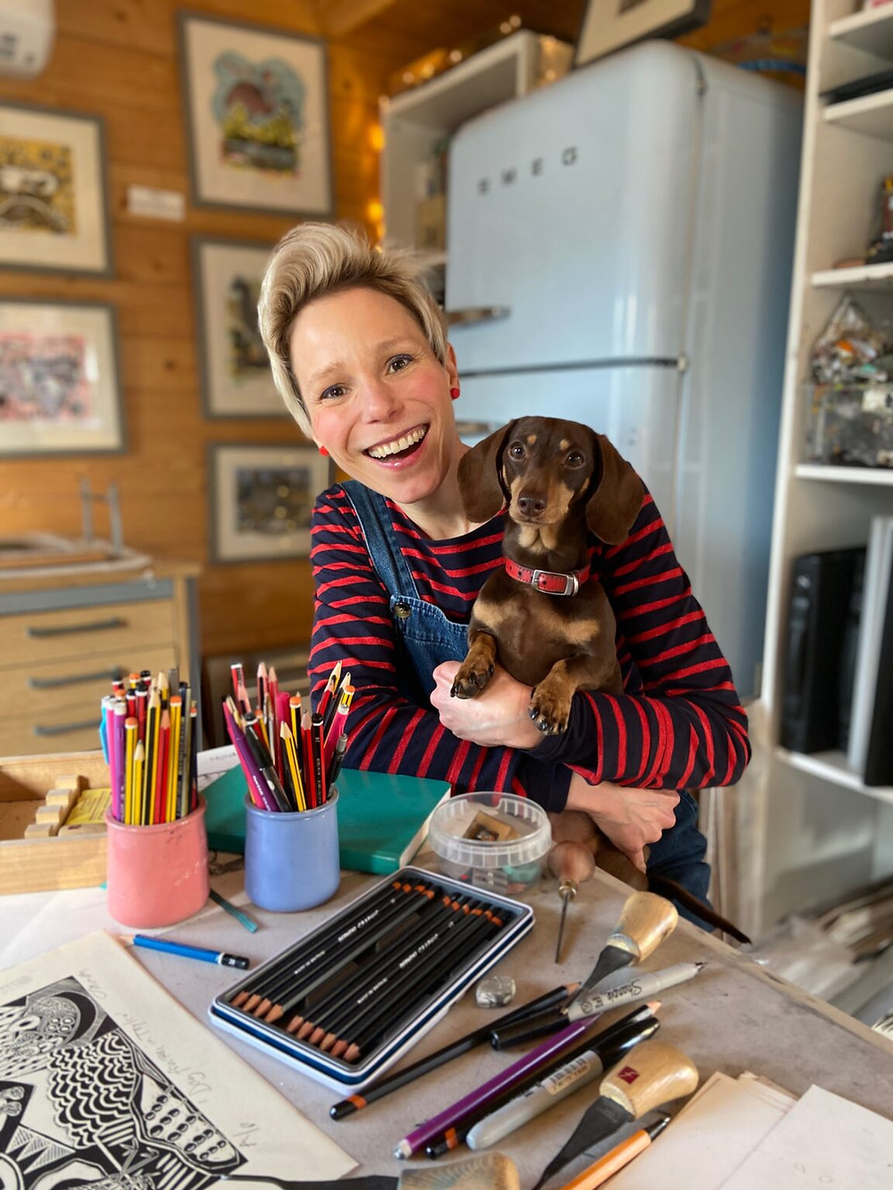 Sam Marshall Art linocut printmaker