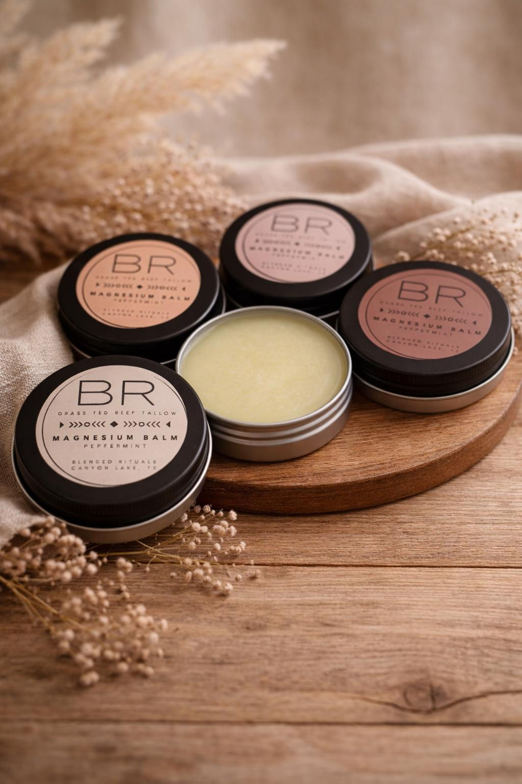 Grass Fed Beef Tallow Magnesium Balm - Peppermint - 2oz