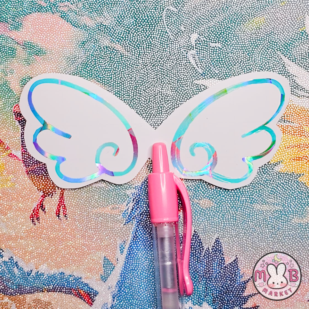 Chibi Anime Wings Waterproof Vinyl Decal | Cute Angel Wings Sticker | Kawaii 