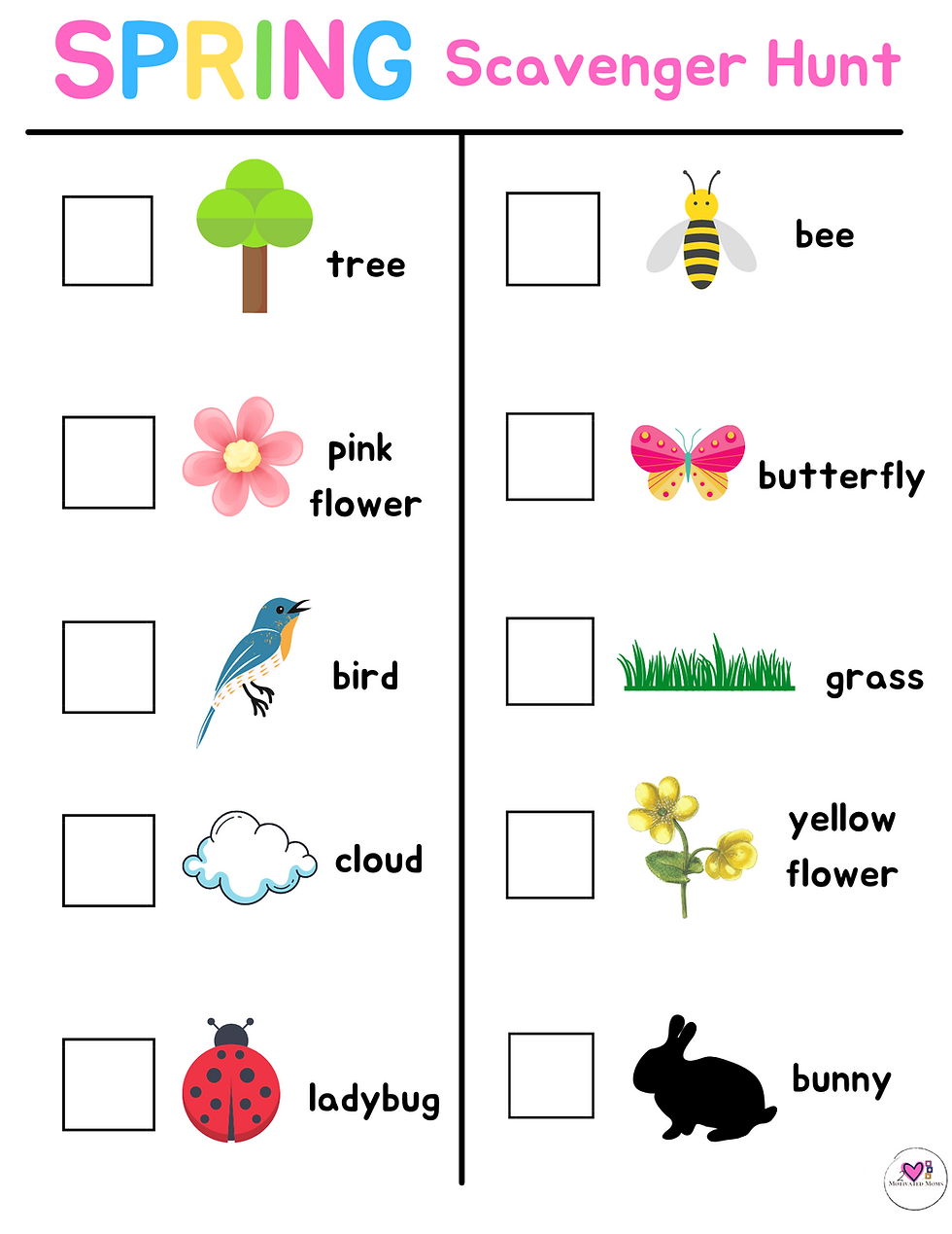 Thumbnail: Spring Scavenger Hunt & Sensory Bin