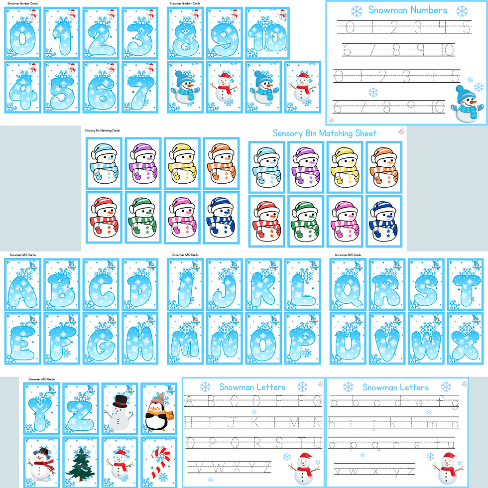 Thumbnail: Winter Snowman Sensory Bin