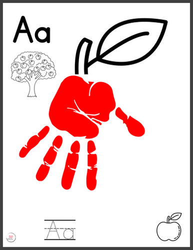 Alphabet Handprint Book | 2 Motivated Moms