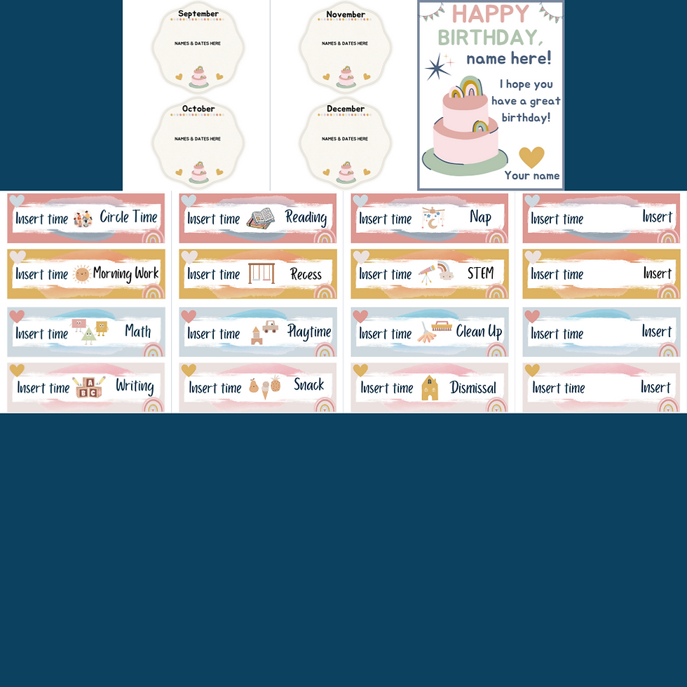 Thumbnail: Boho Rainbow Classroom Decor, Back to School