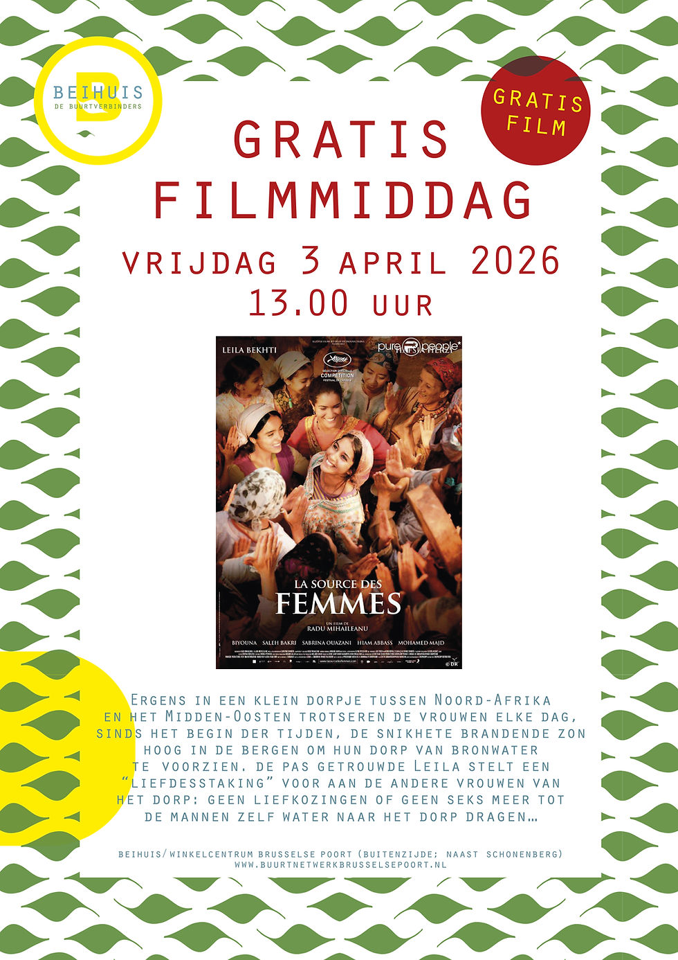 Gratis filmmiddag in het BeiHuis