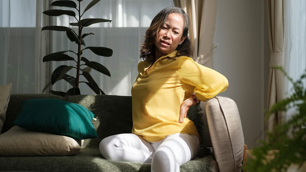 woman with back pain