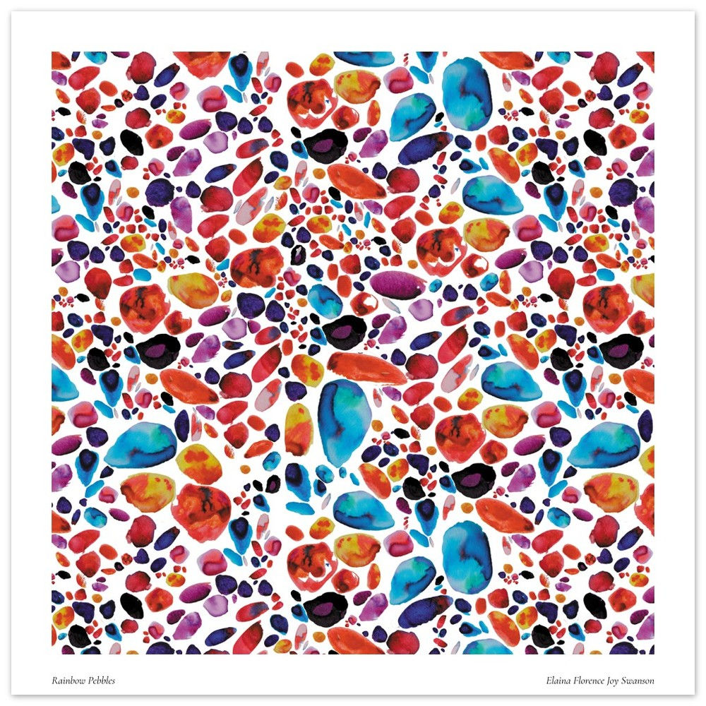 "Rainbow Pebbles" Wall Art Elaina Florence Joy Swanson