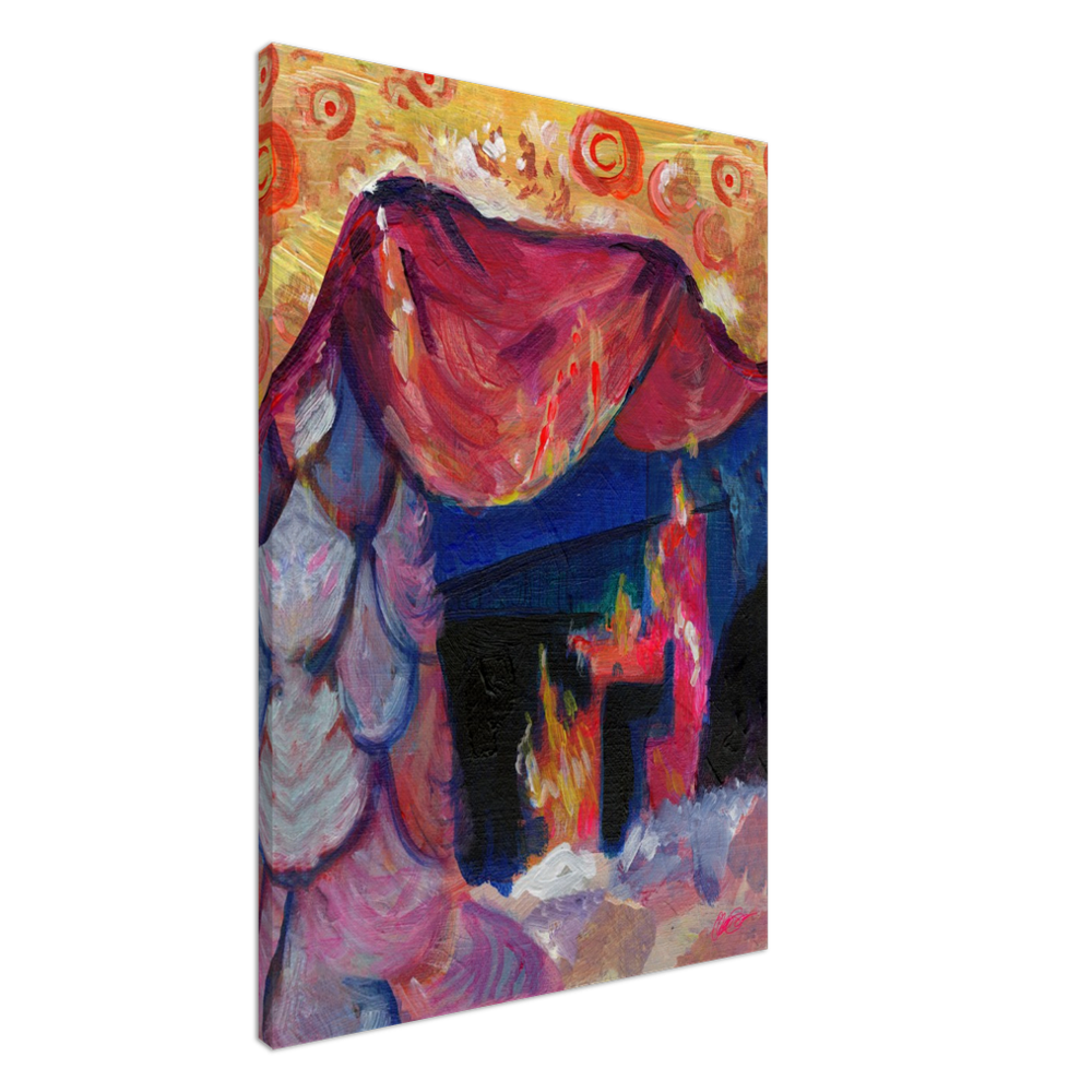 Canvas Print of "Stage Fire" by Elaina Florence Joy Swanson