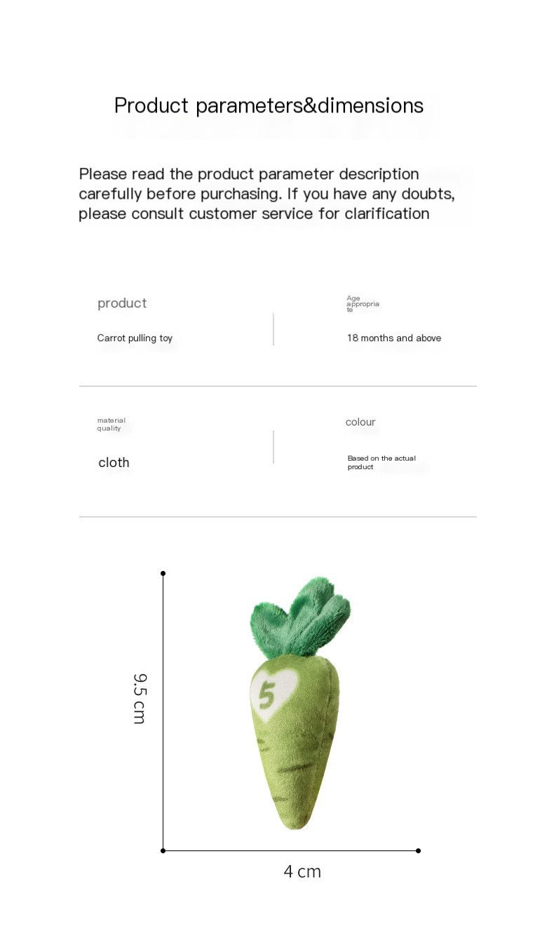 Miniatura: Plush Carrot Pulling Toy