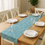 Thumbnail: Table Runner - Blue/Silver Embroidery