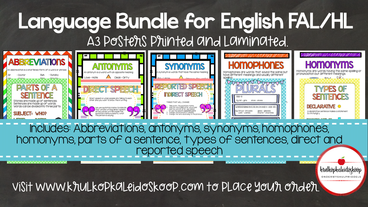 Language Poster Bundle Hard copy