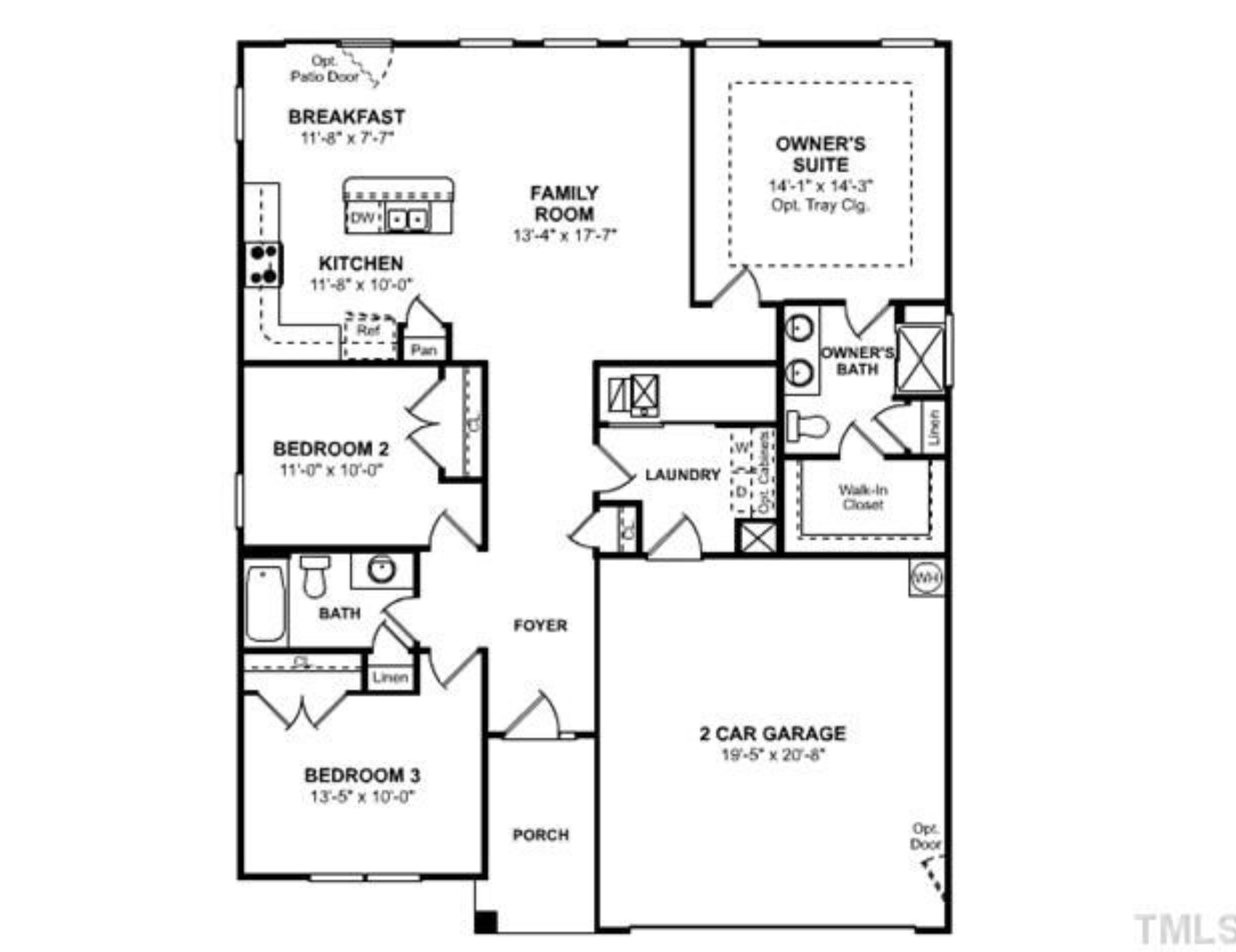 Floor plan of 4662 Crown Parkway, Morrisville, NC