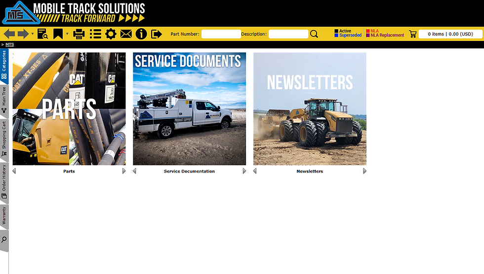 Mobile Track Solutions EZ Parts Portal