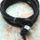 Thumbnail: Black genuine latigo leather wrap bracelet essential oil Diffuser
