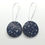 Thumbnail: Blue concrete patterned cork on leather earrings