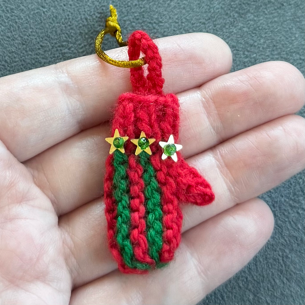 Thumbnail: Red & Green Mitten Ornaments