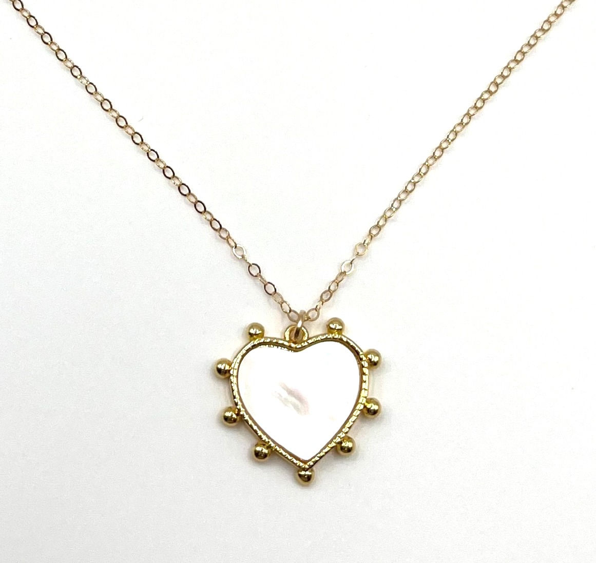 Shell Heart Short Gold Necklace