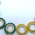 Thumbnail: Blue Wrapped Small Gold Hoops