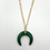 Thumbnail: Malachite Moon Long Gold Filled Necklace