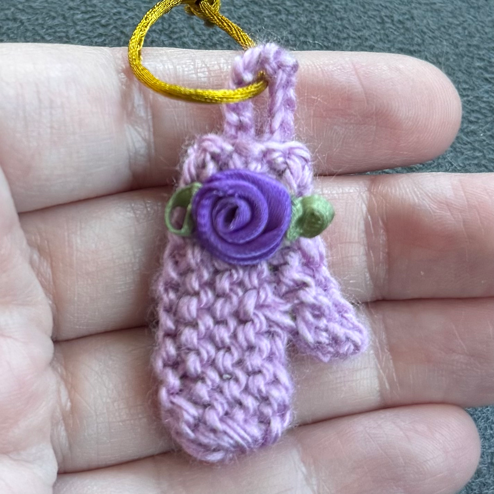 Thumbnail: White & Pastel Mitten Ornaments