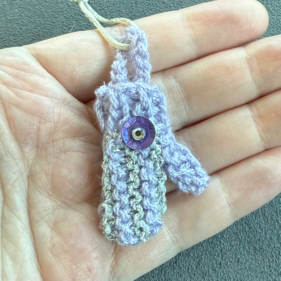 Thumbnail: White & Pastel Mitten Ornaments
