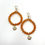 Thumbnail: Orange Stone Sun Hoop Earrings