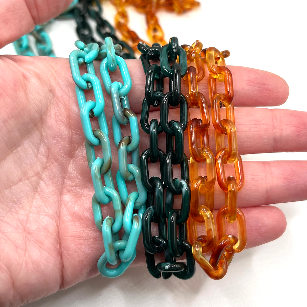 Thumbnail: Long Acrylic Chain Necklaces