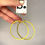 Thumbnail: Large Brushed Gold Hoops