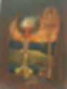 red candle oil on canvas