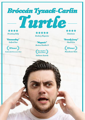 Poster for Turtle - man with wet hair against a white background