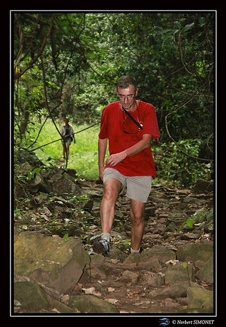 Jean- Pascal marche sur la piste de Dindéfélo réduit - Cadre Portrait - Sénégal copie.jpg