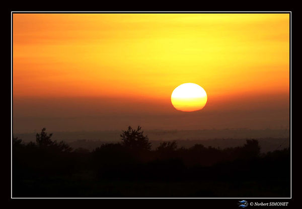 Couché de soleil sur les plaines de kia