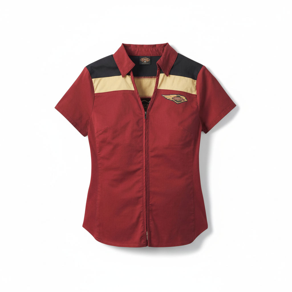 CHEMISE ZIP MC FEMME