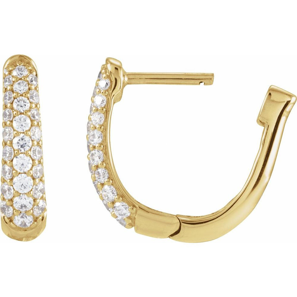 Thumbnail: Astraea | 1/2ctw Natural Diamond Hoop Earring