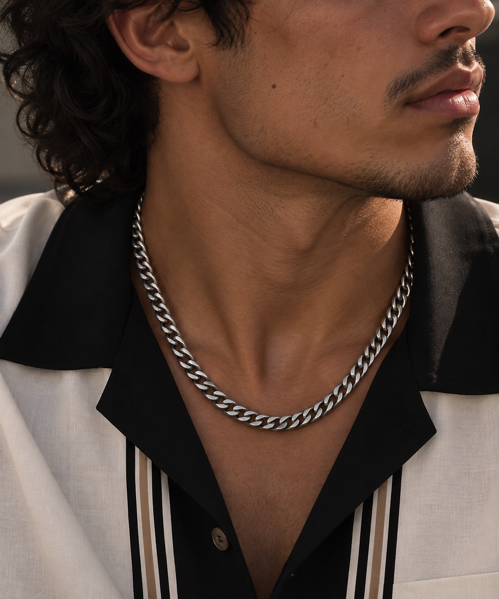 Thumbnail: Ares | 5mm Solid Sterling Silver Miami Cuban Chain