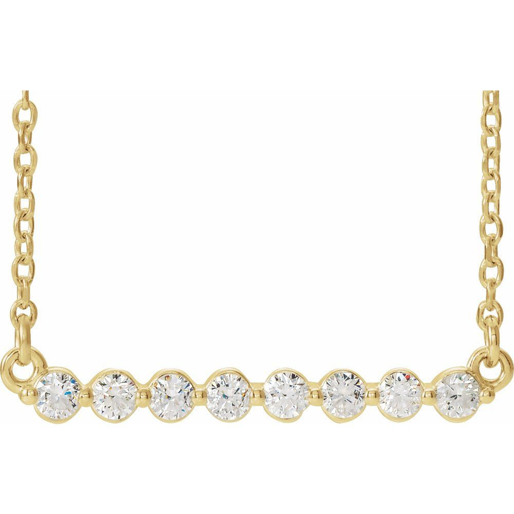 Astraea | 1/4ctw Natural Diamond Line Bar Necklace