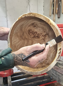 Finish being applied to Bowl